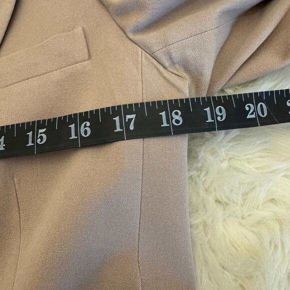 Theory Open Front Cropped Long Sleeve Work Office Blazer Jacket Pink 10 - Picture 10 of 12